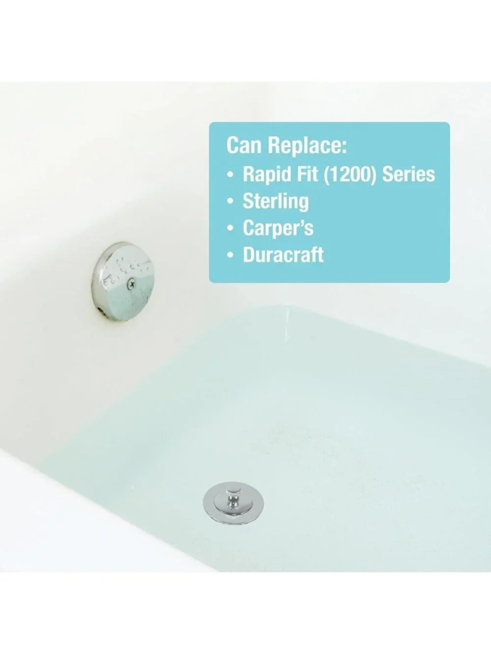 Chrome Lift & Turn Bathtub Drain Stopper - Easy Install, Durable & Stylish